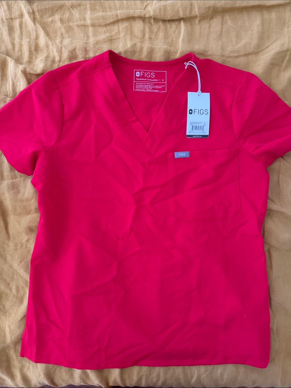 FIGS Red Scrub Top